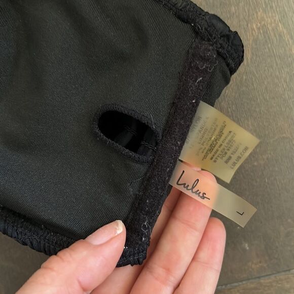 Lulus Cabana Life Black Smocked Strapless Bikini Top Lrg - Picture 7 of 9